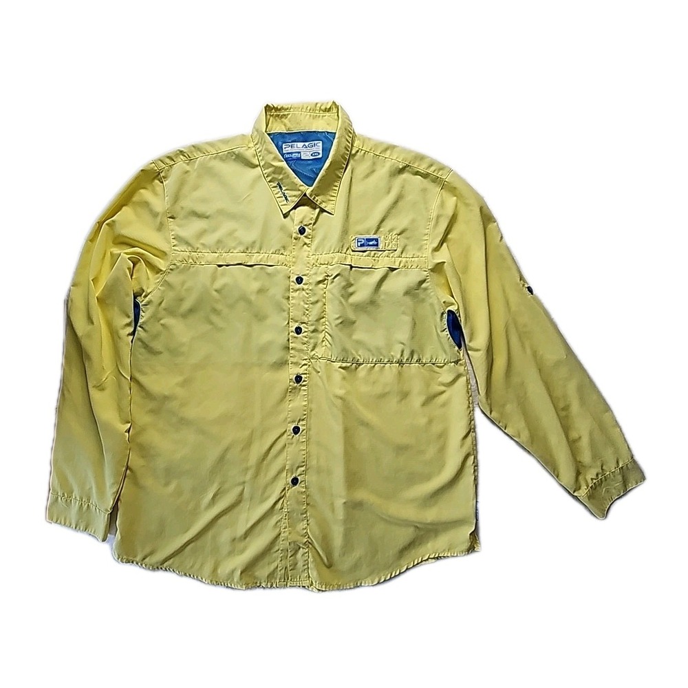 Pelagic Eclipse Guide Shirt Men's 2XL Vented Fishing High Performance UV50+ EUC!